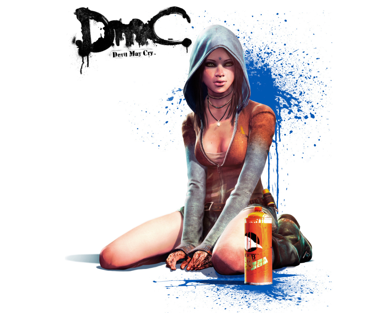 Девушка с баллончиком краски