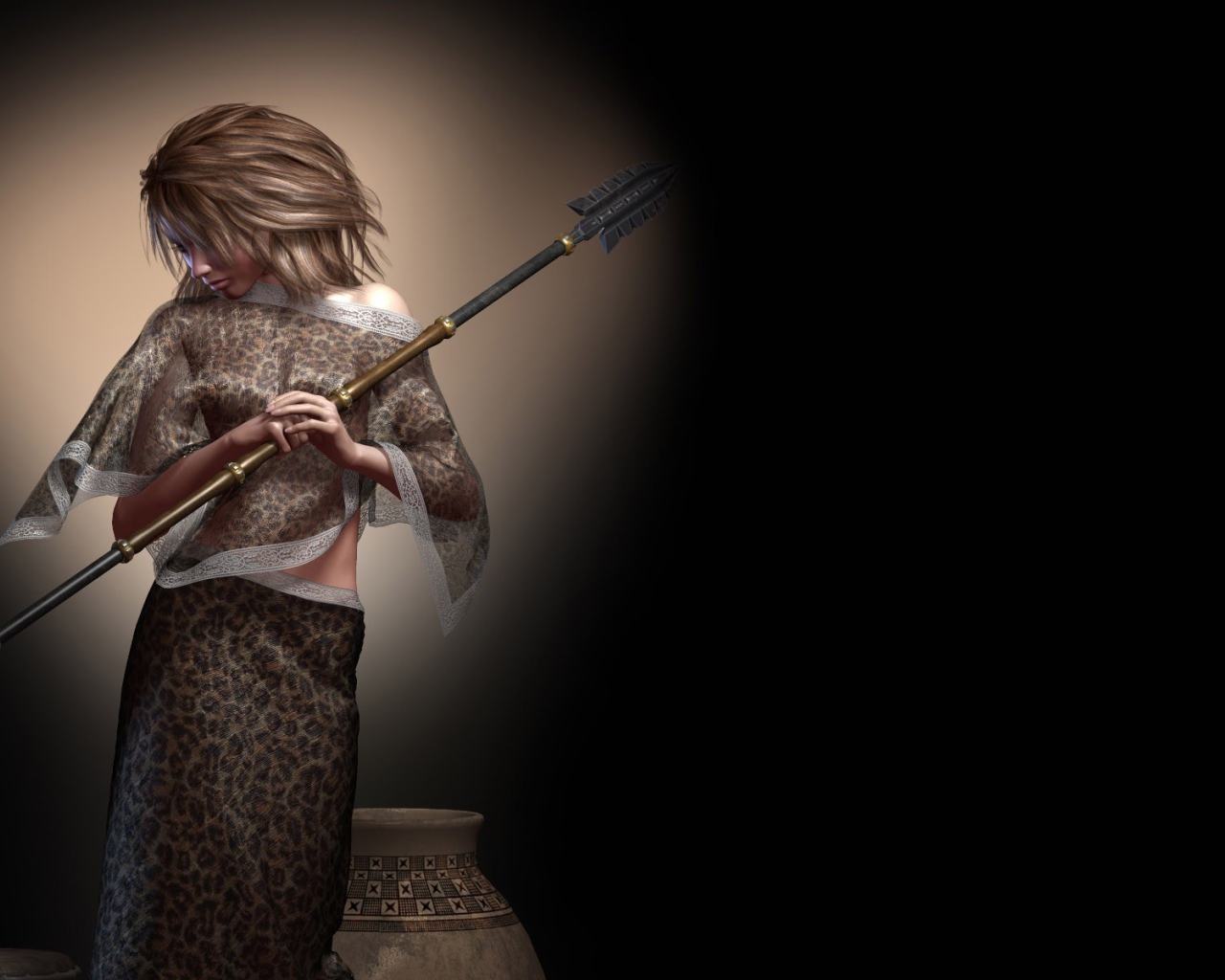 Девушка с копьем