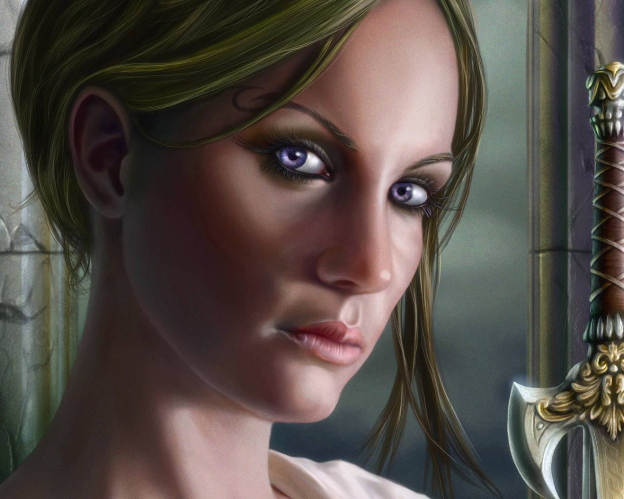 Портрет девушки с мечом