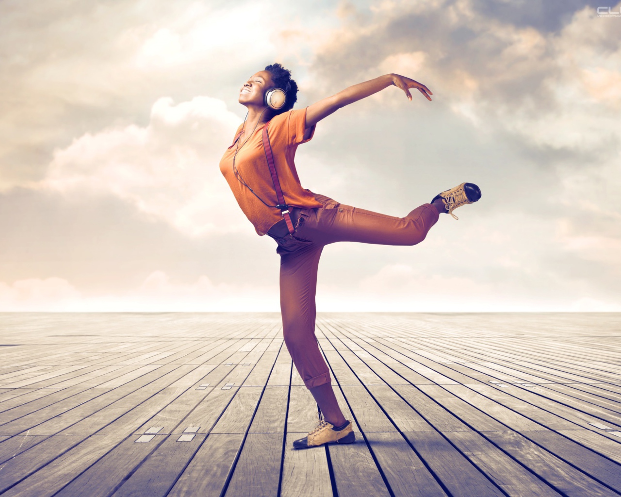 Балерина в наушниках