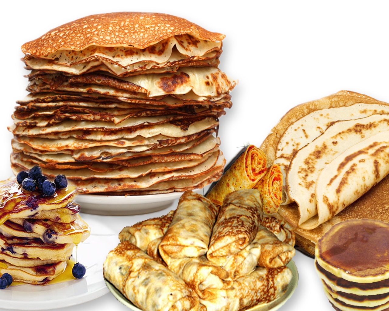 Обилие блинов на Масленицу