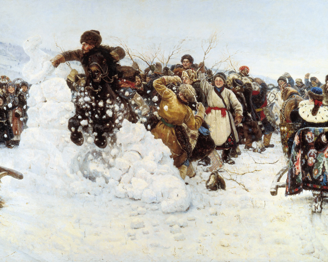 Народные гуляния на Масленицу