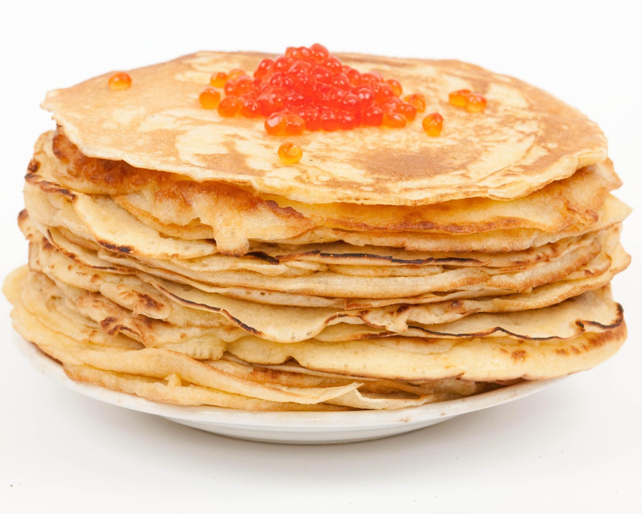 Стопка блинов на Масленицу