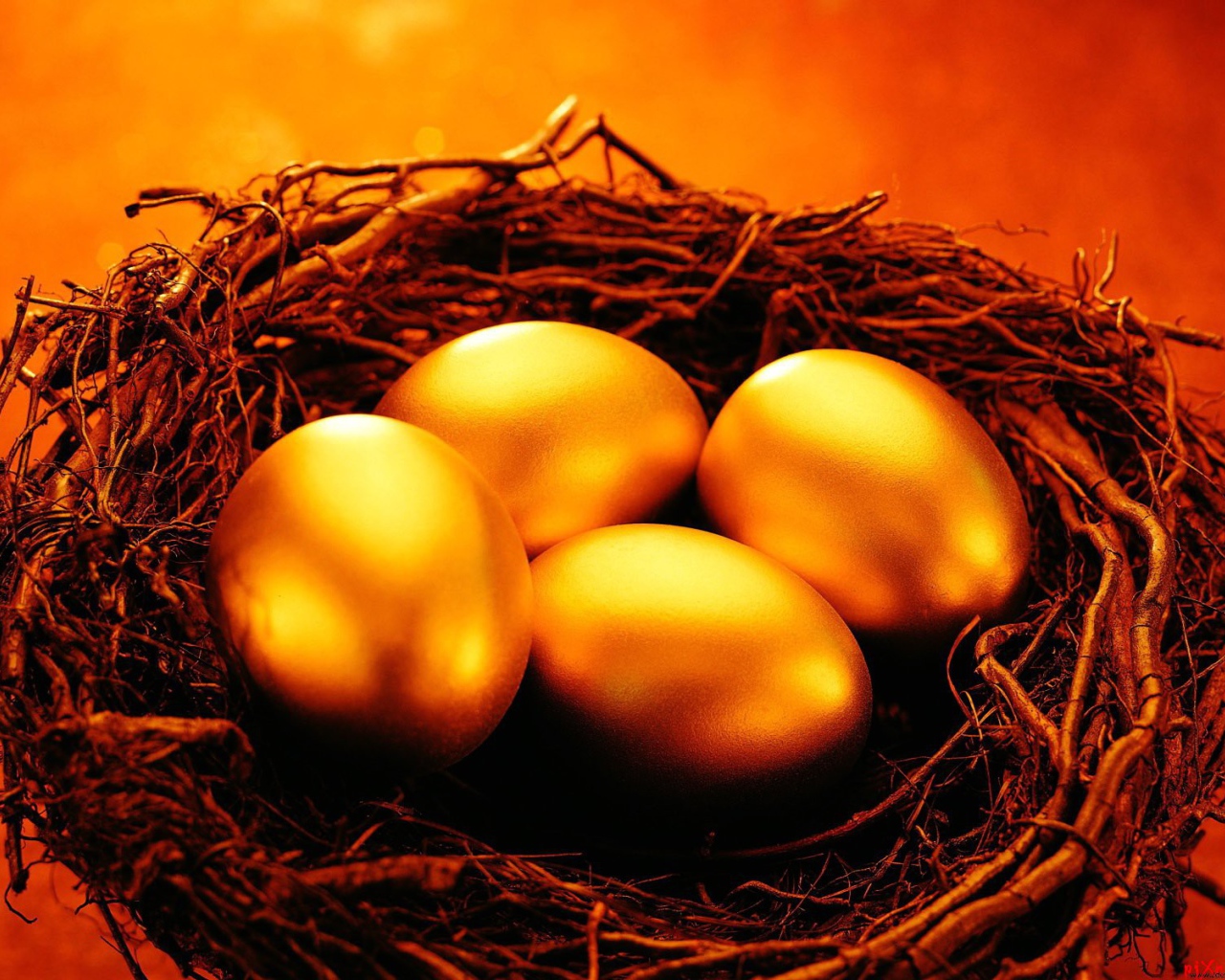 Золотые яйца на Пасху