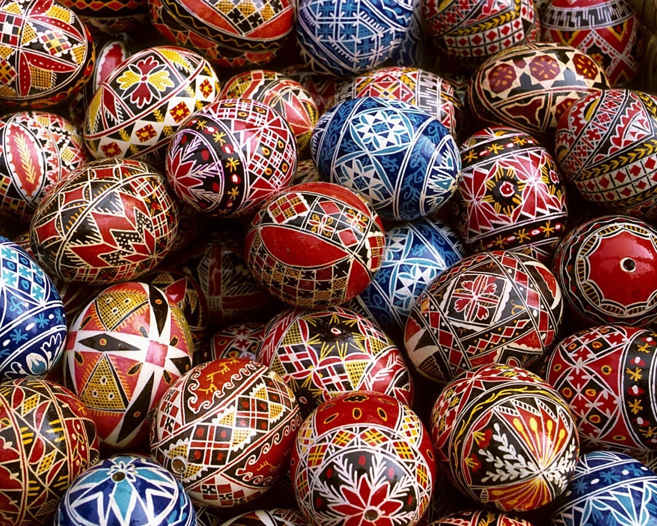 Расписные яйца на Пасху