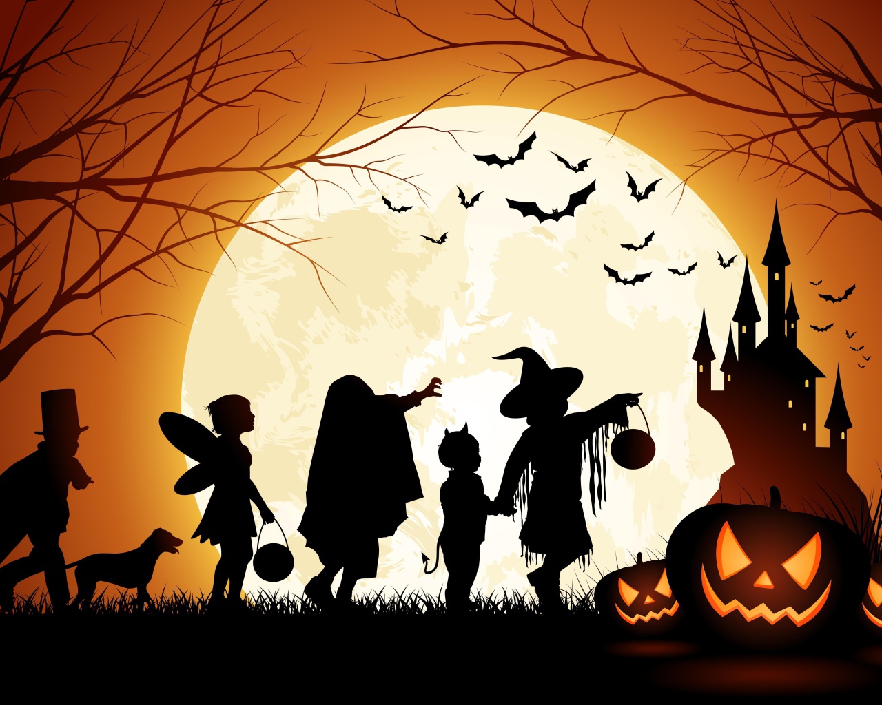 The characters of the celebration of Halloween