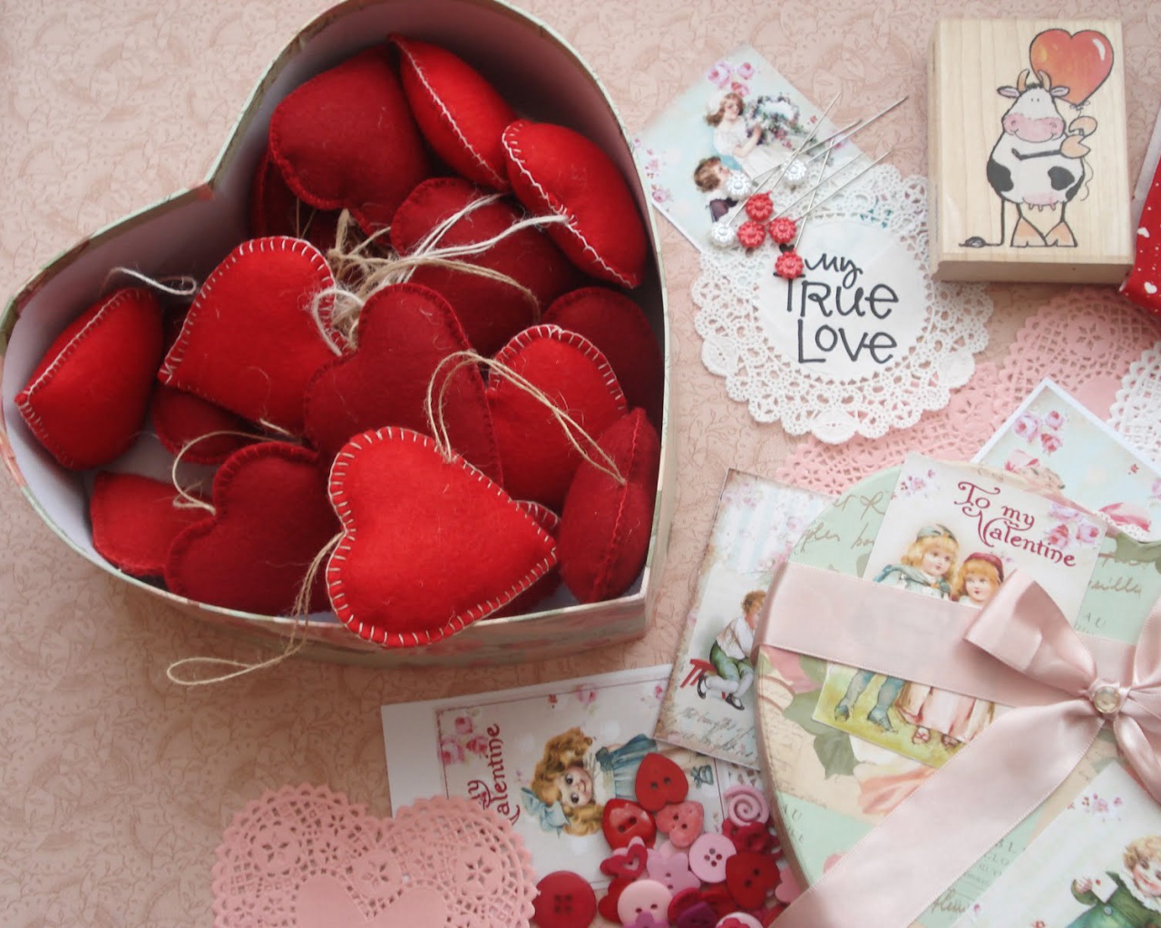Коробка сердец на День Влюбленных 14 февраля