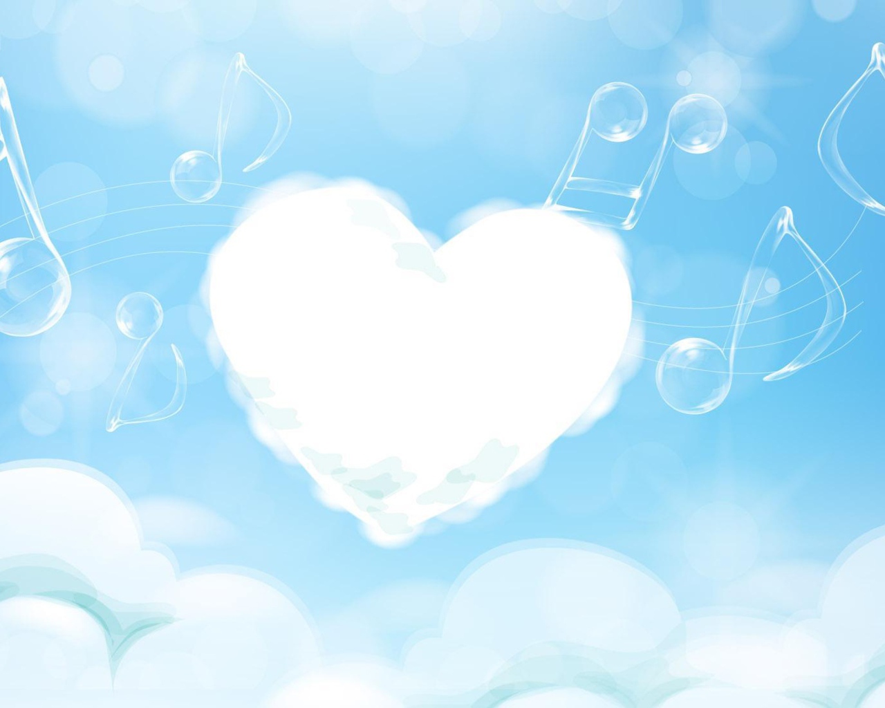 Облачное сердце на День Влюбленных 14 февраля
