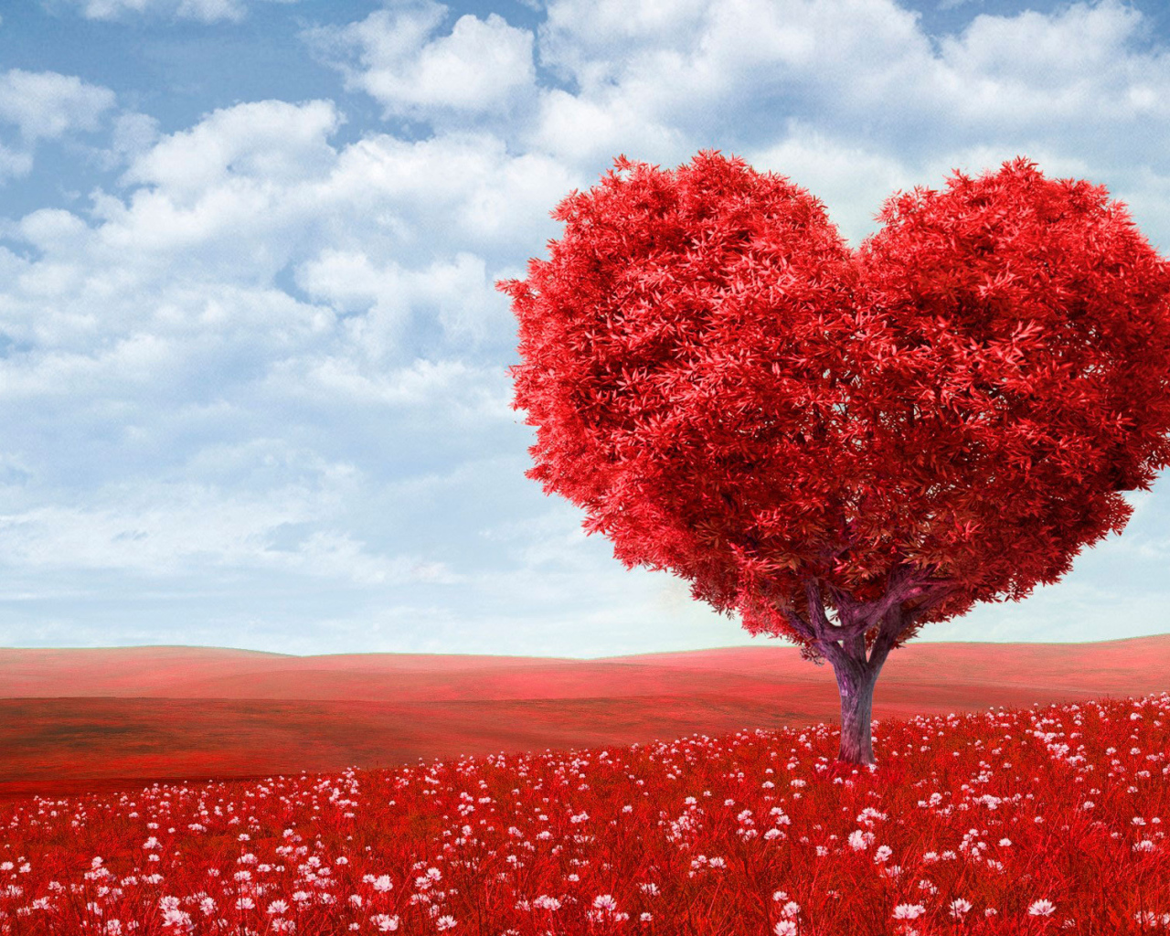 Дерево - сердце на День Святого Валентина