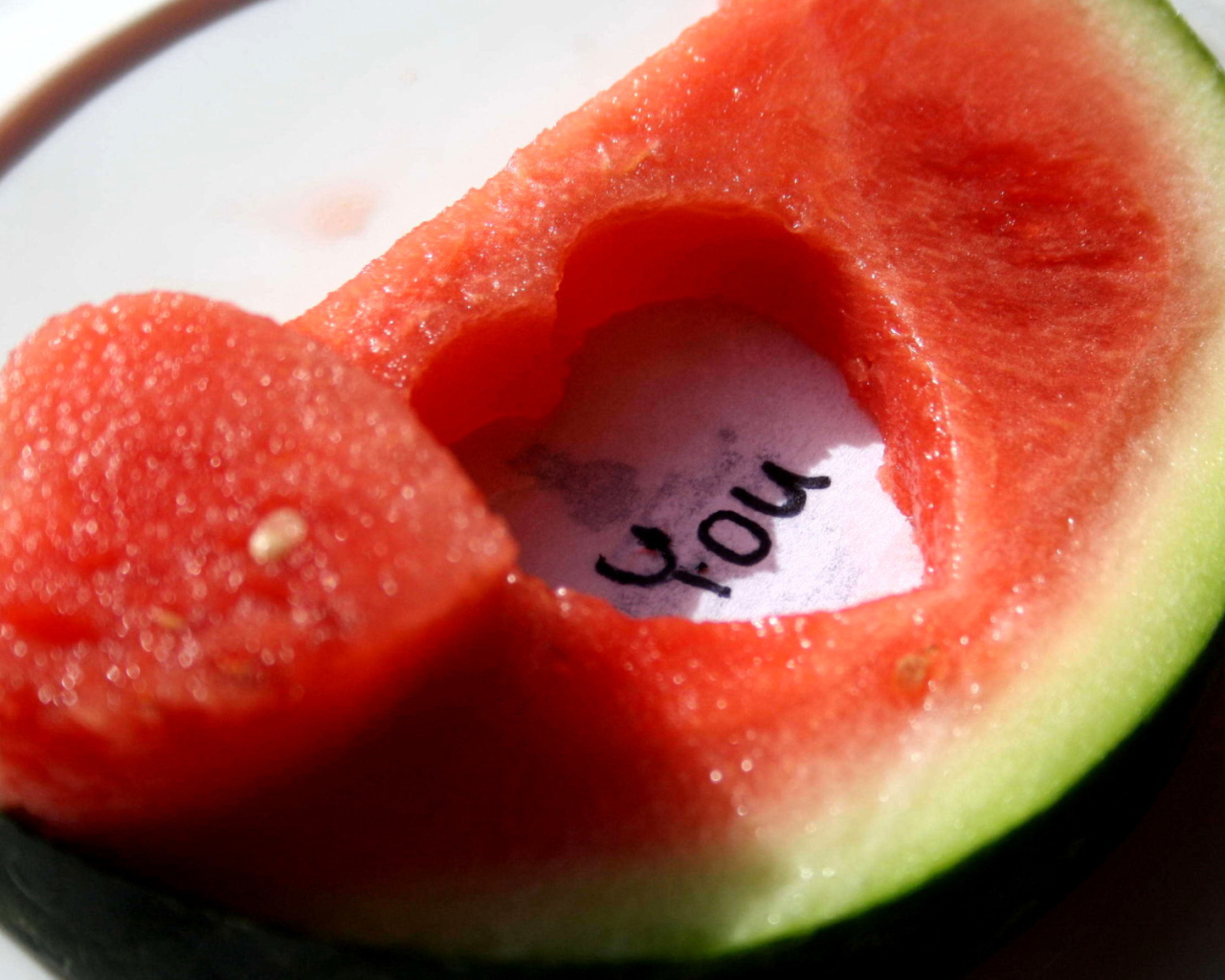 Heart of watermelon on Valentine's Day February 14