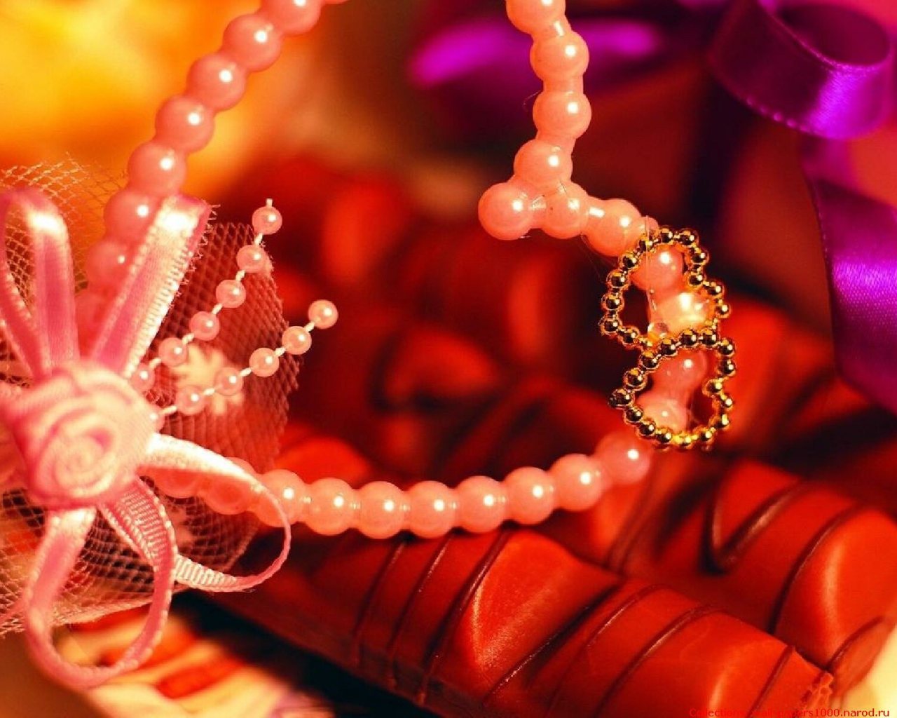 Жемчужное сердце на День Влюбленных 14 февраля