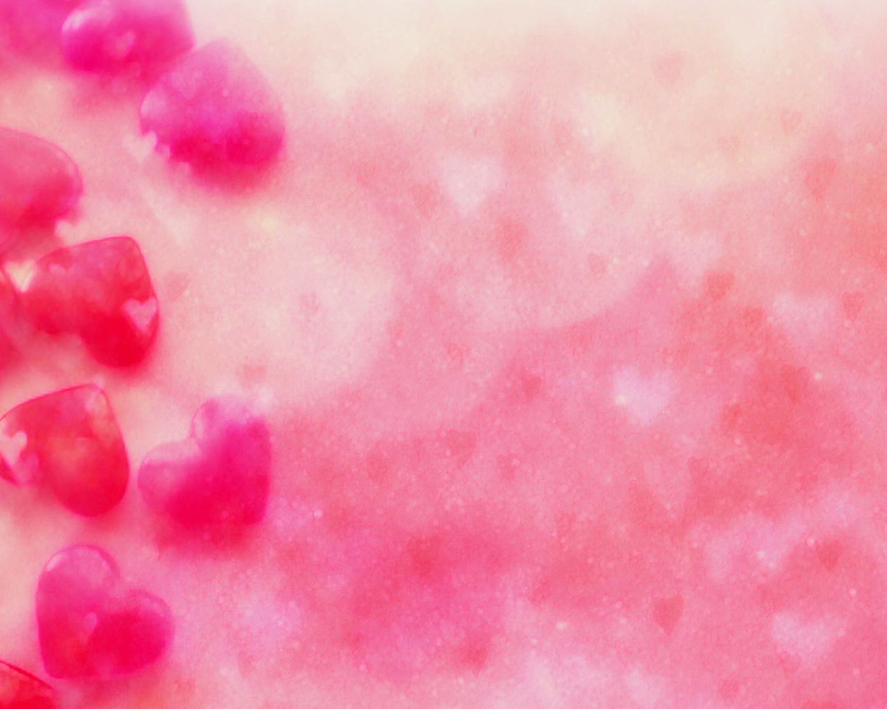 Розовые сердца на День Святого Валентина 14 февраля