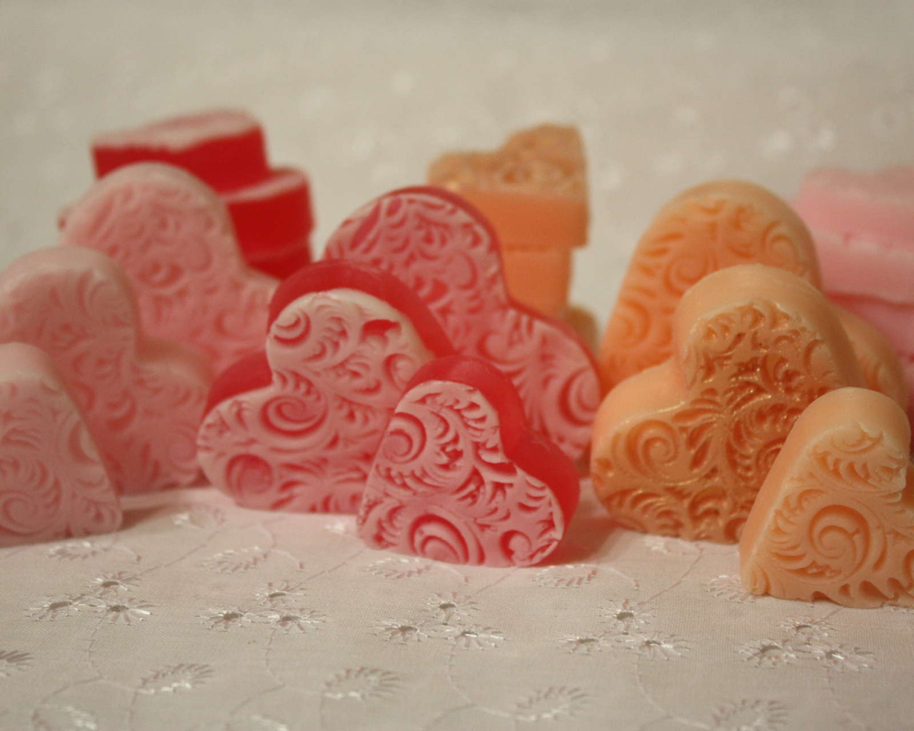 Мыло в форме  сердца на День Святого Валентина 14 февраля