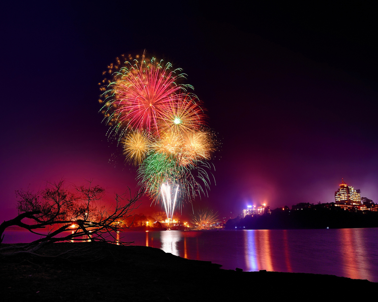 	   Fireworks over the river