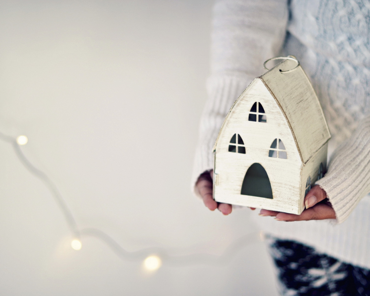 Игрушка дом в руках