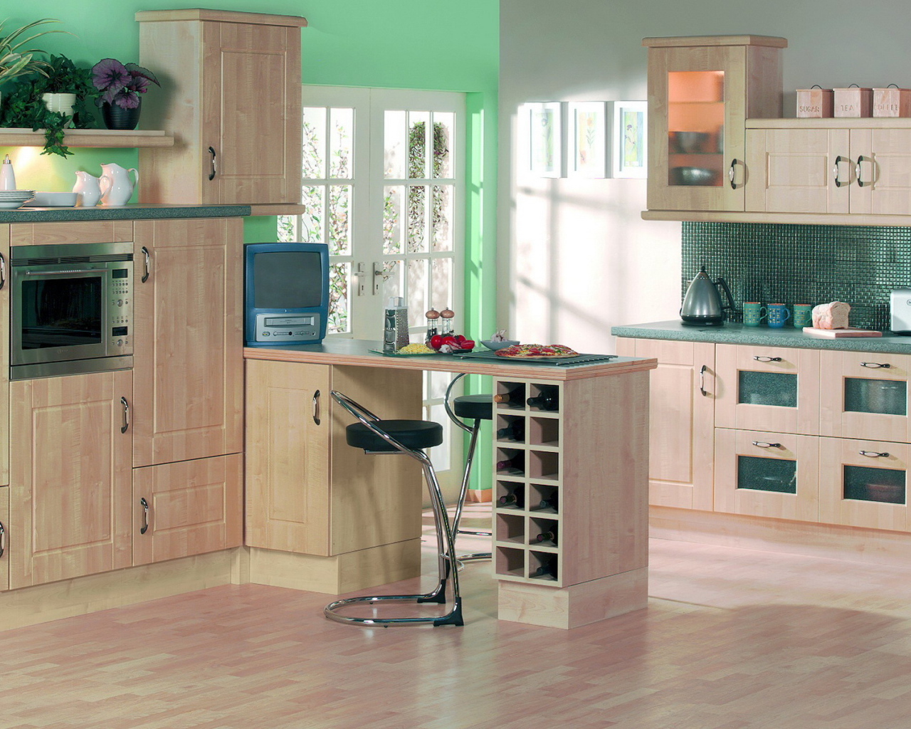 Кухня с барной стойкой