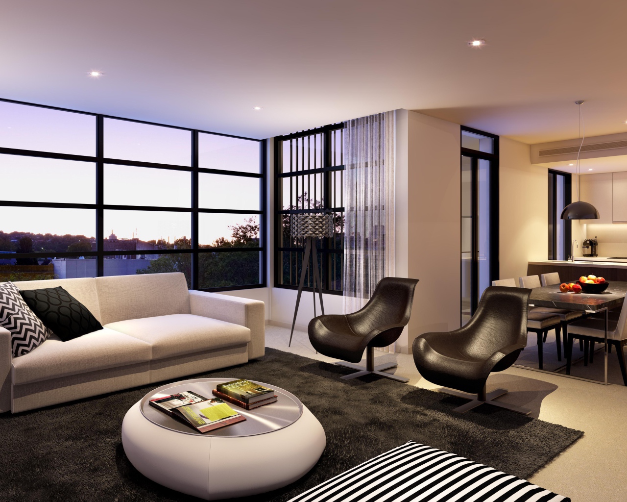 Комната с белой отделкой