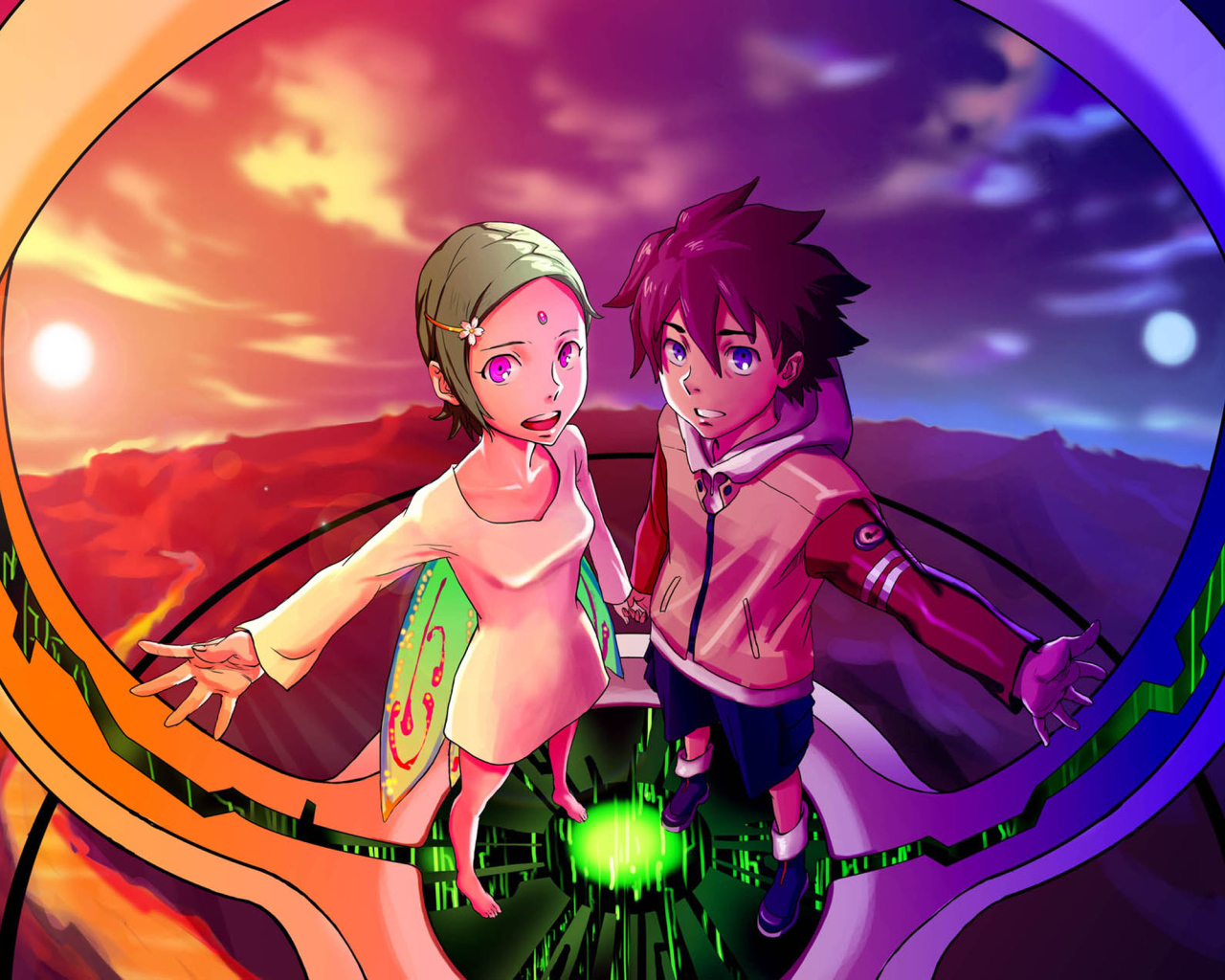 Девочка и мальчик в кольце