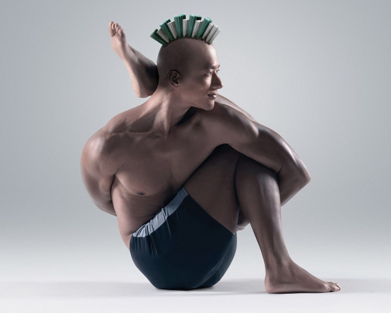 Человек в позе йоги