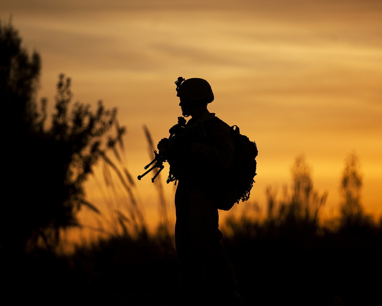 Силуэт солдата
