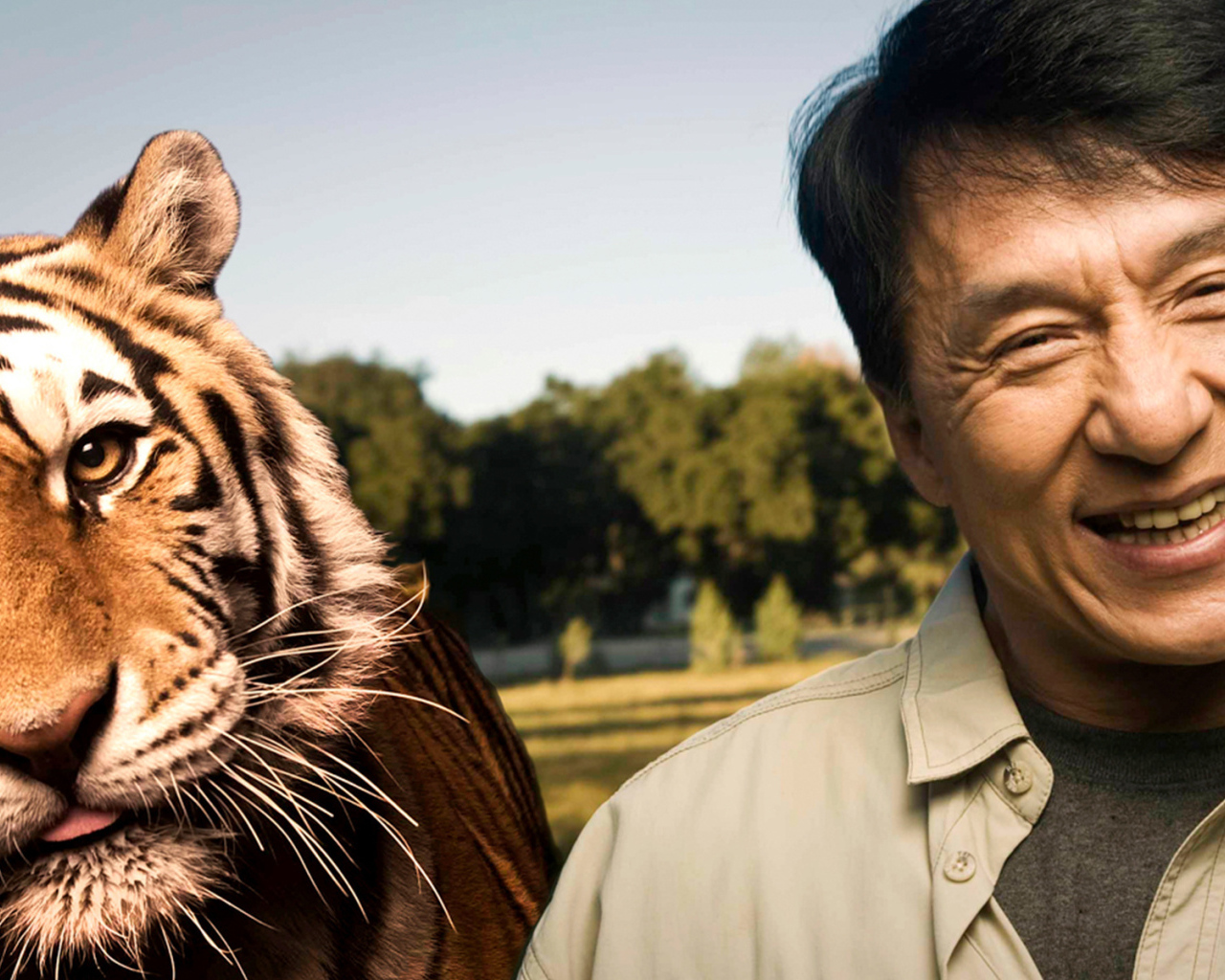 Джеки Чан и тигр