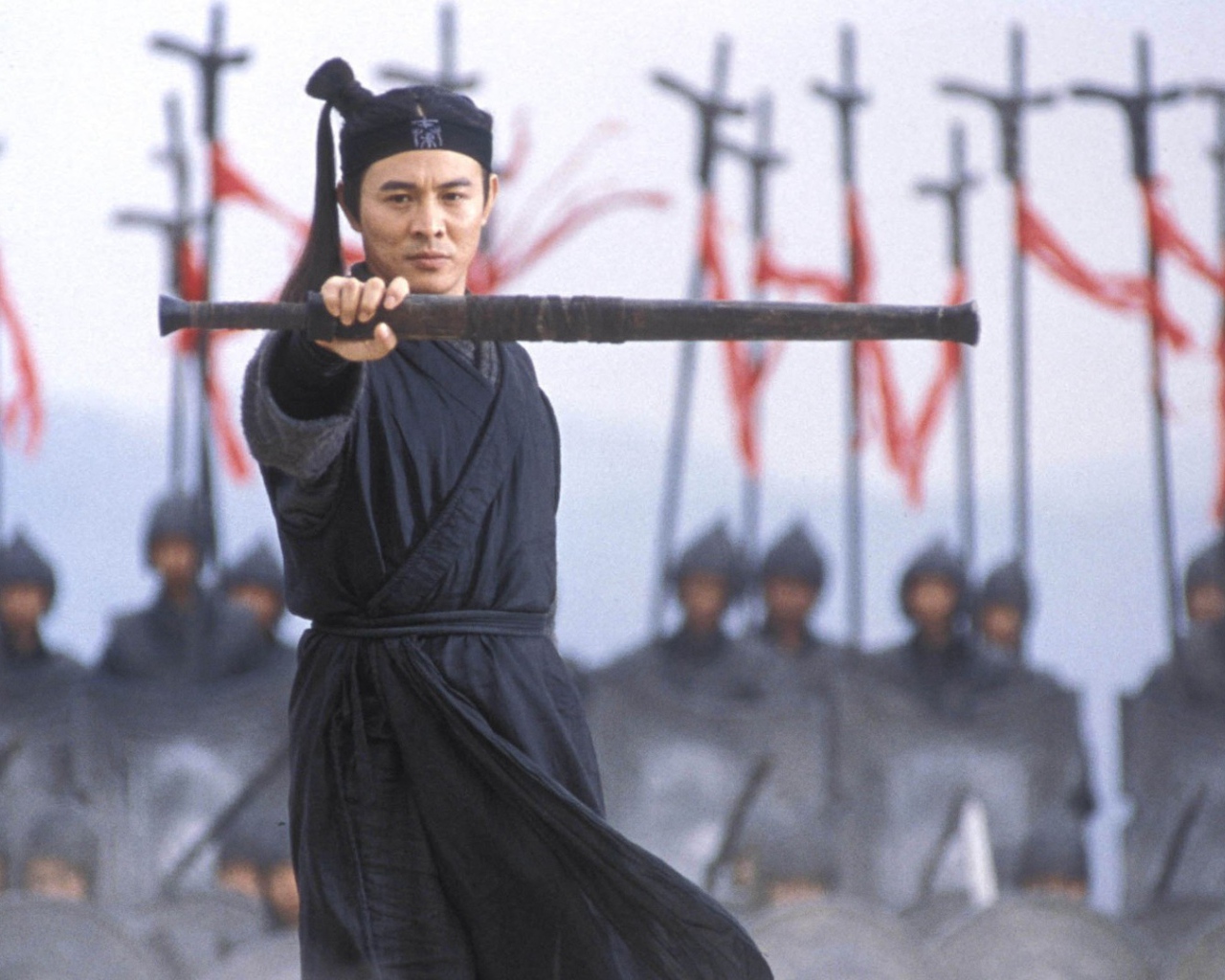 Киноактер Джет Ли в роли самурая