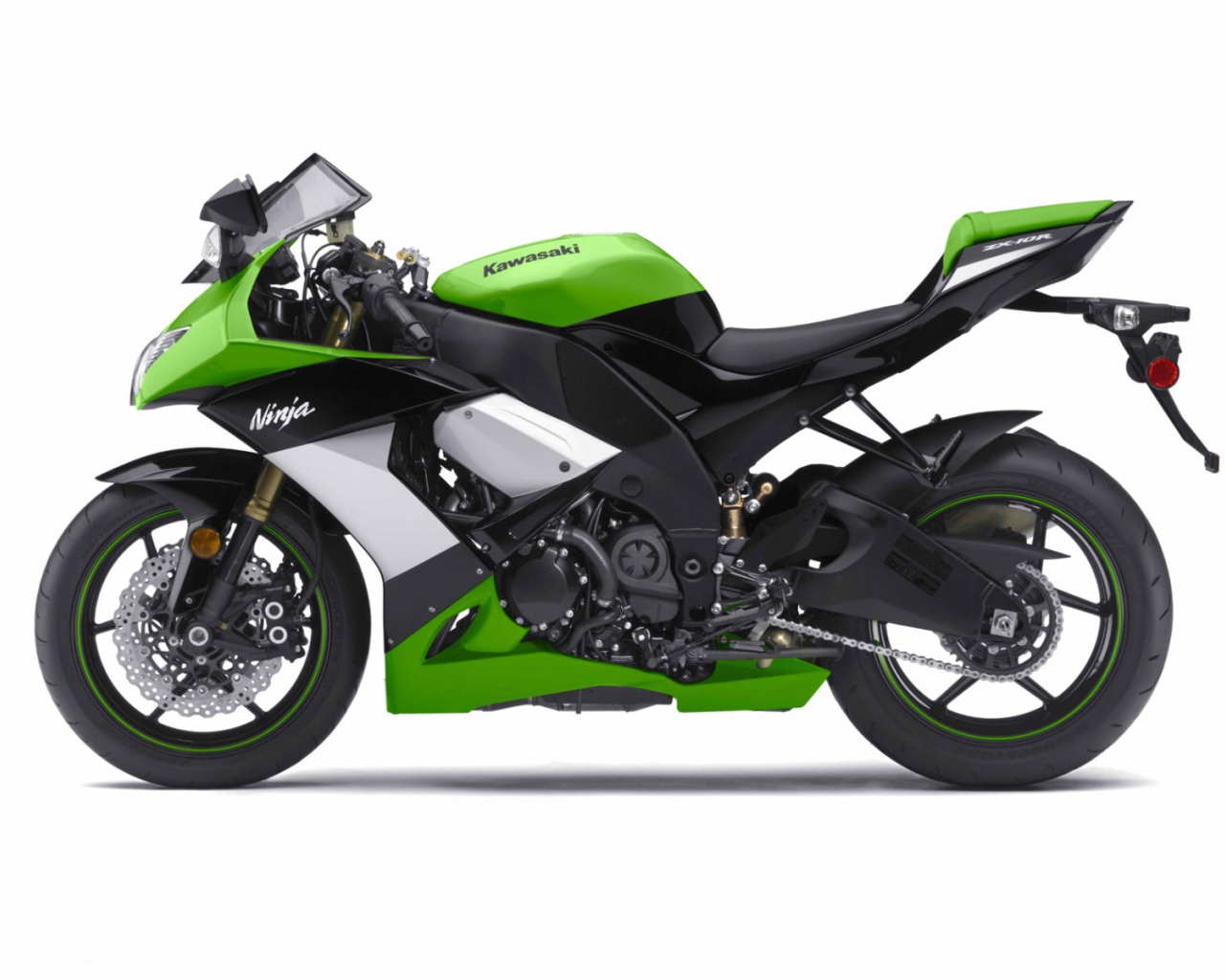 Мотоцикл Kawasaki Ninja ZX10R зеленый