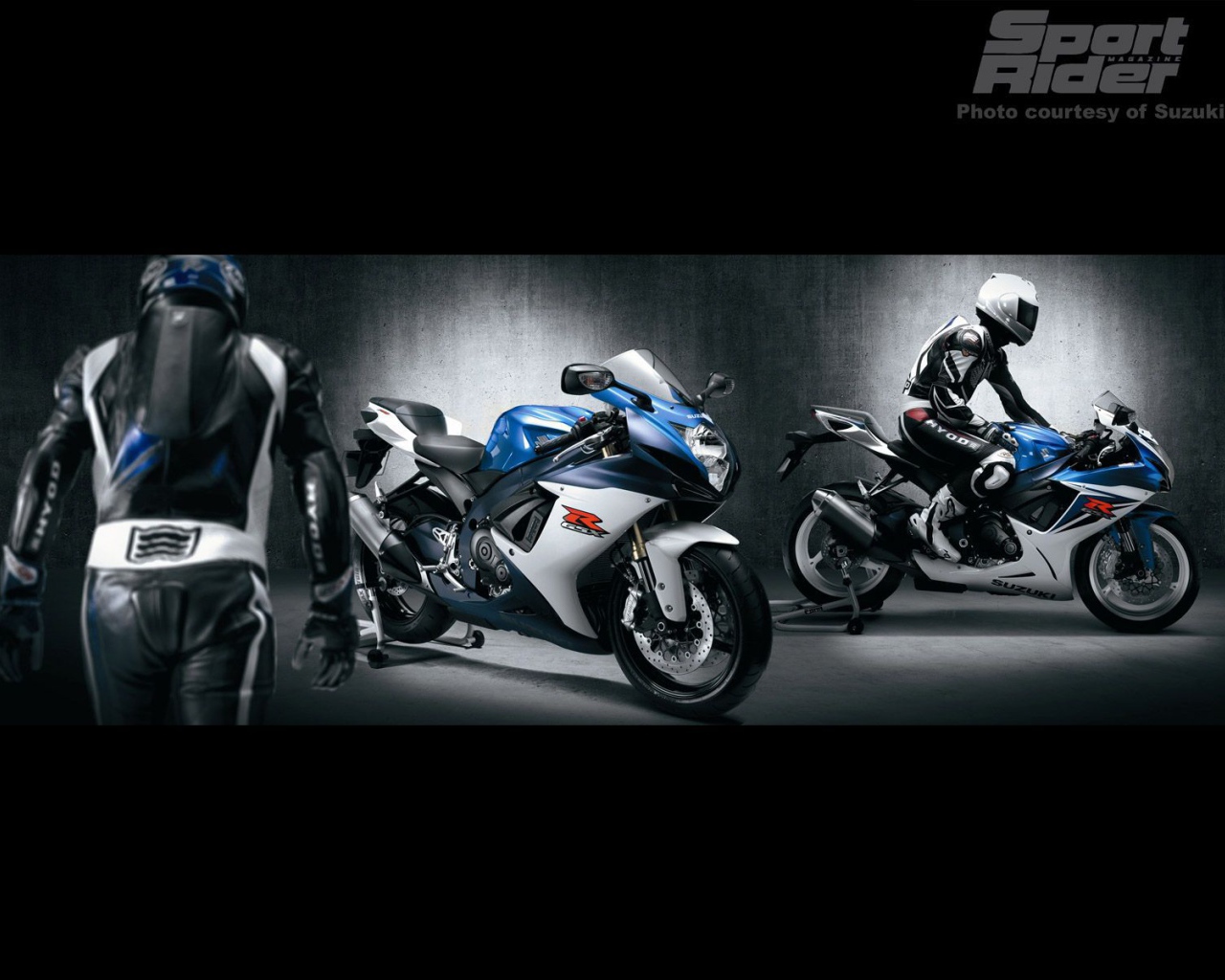 Новый мотоцикл на дороге Suzuki  GSX-R 600