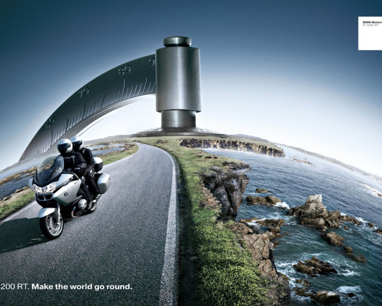 BMW на глобусе