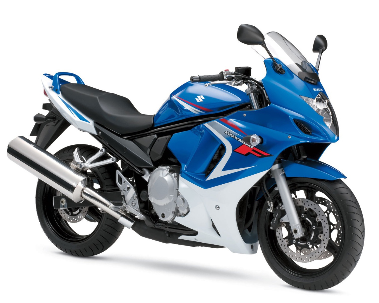 Синий мотоцикл Suzuki GSX 650F