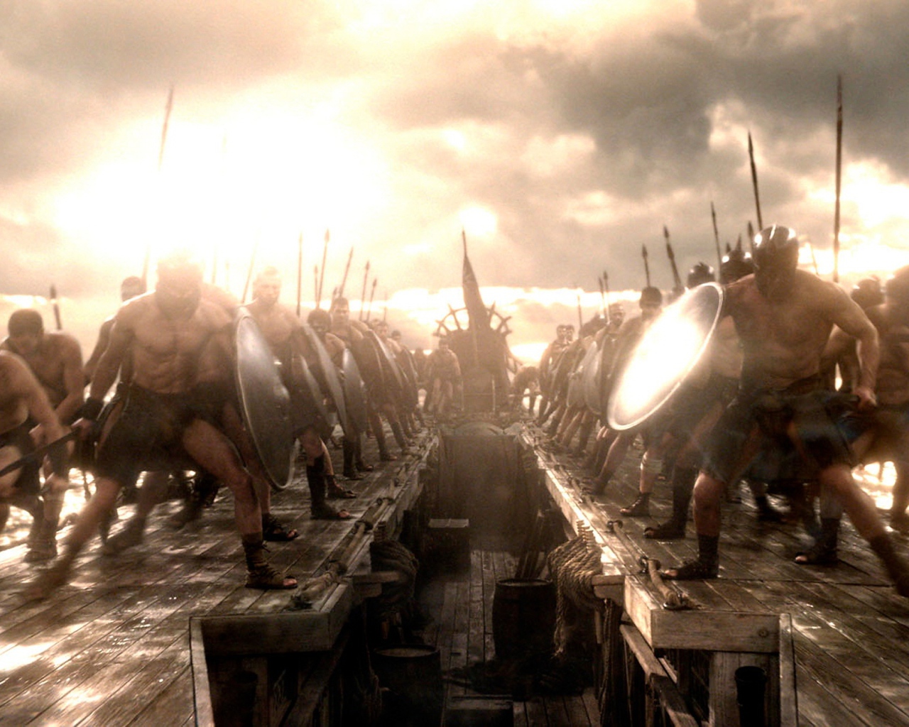 300 спартанцев: Расцвет империи моряки на палубе