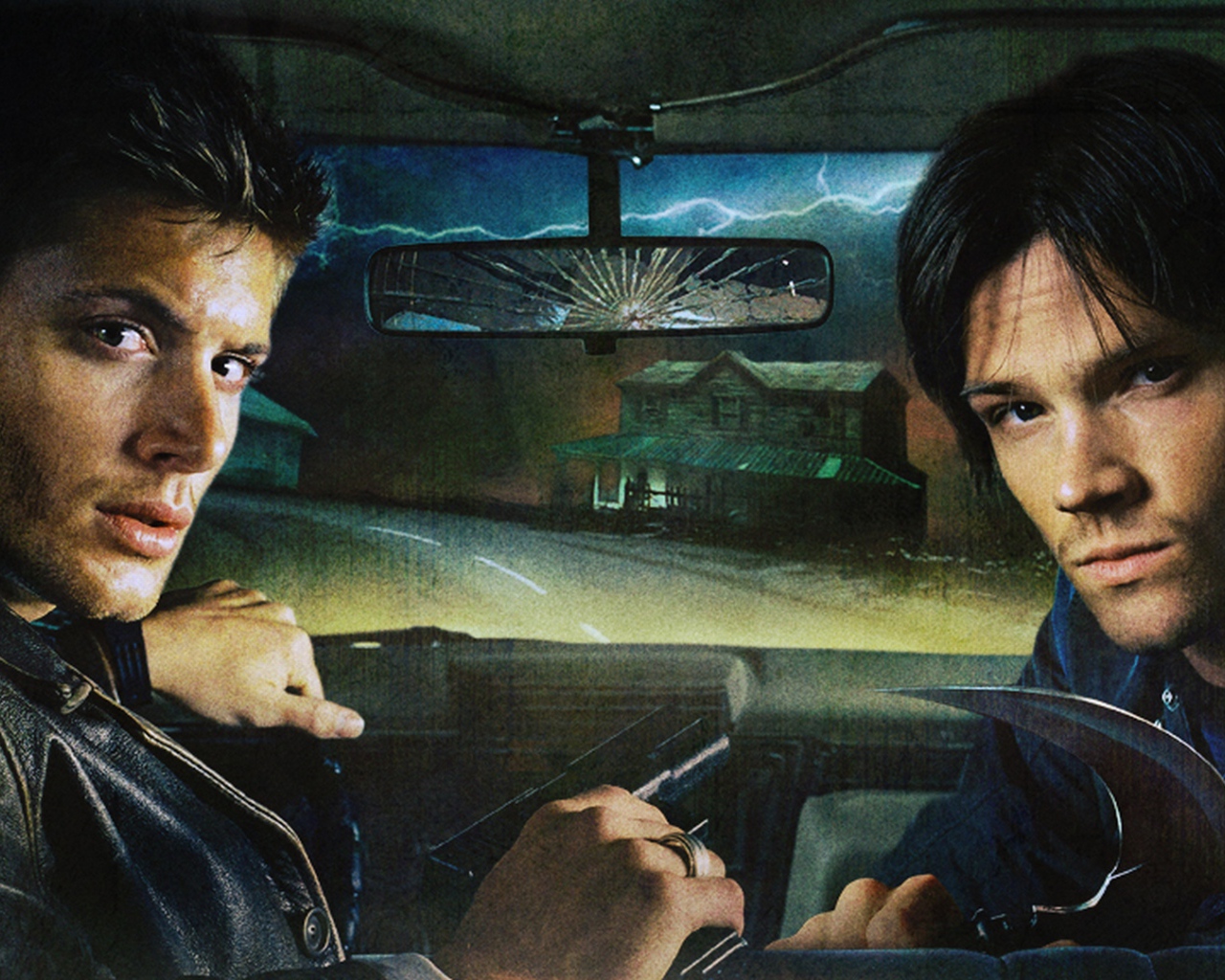 Братья из сериала Сверхъестественное за рулем