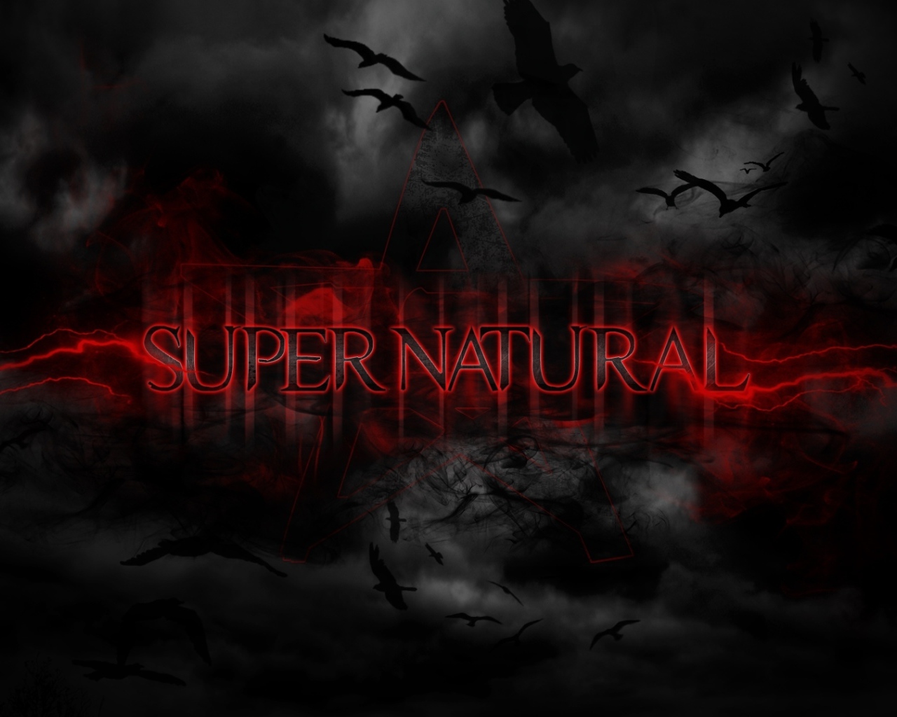 Мрачный постер сериала Сверхъестественное