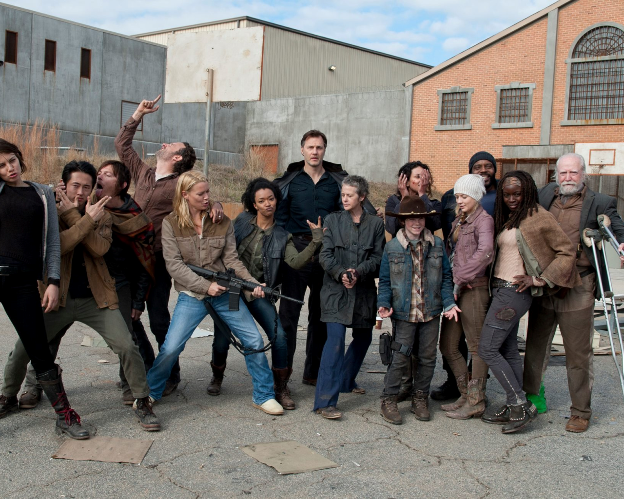 На съемочной площадке Ходячих мертвецов