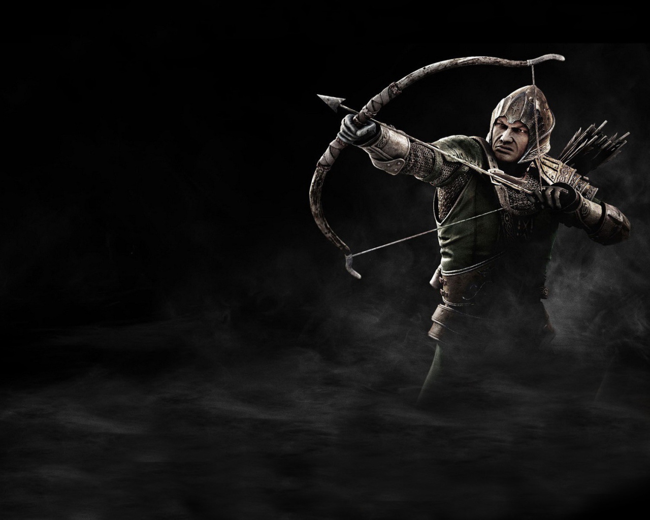 Воин стреляет из лука