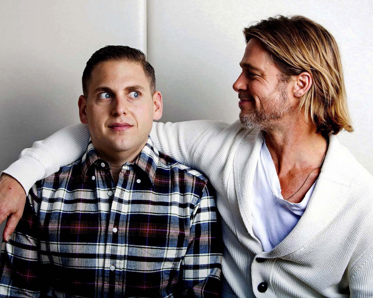 Актеры Бред Питт и Джона Хилл