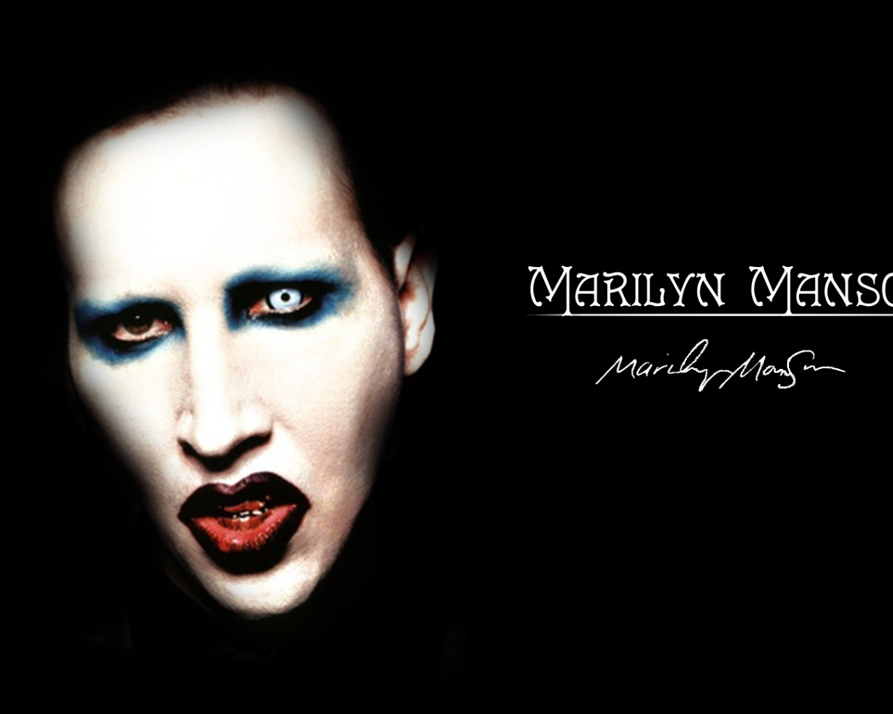 Автограф певца Marilyn Manson