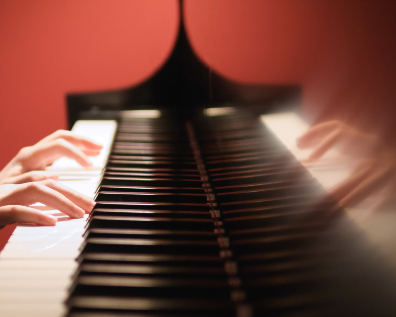 Руки на клавишах рояля