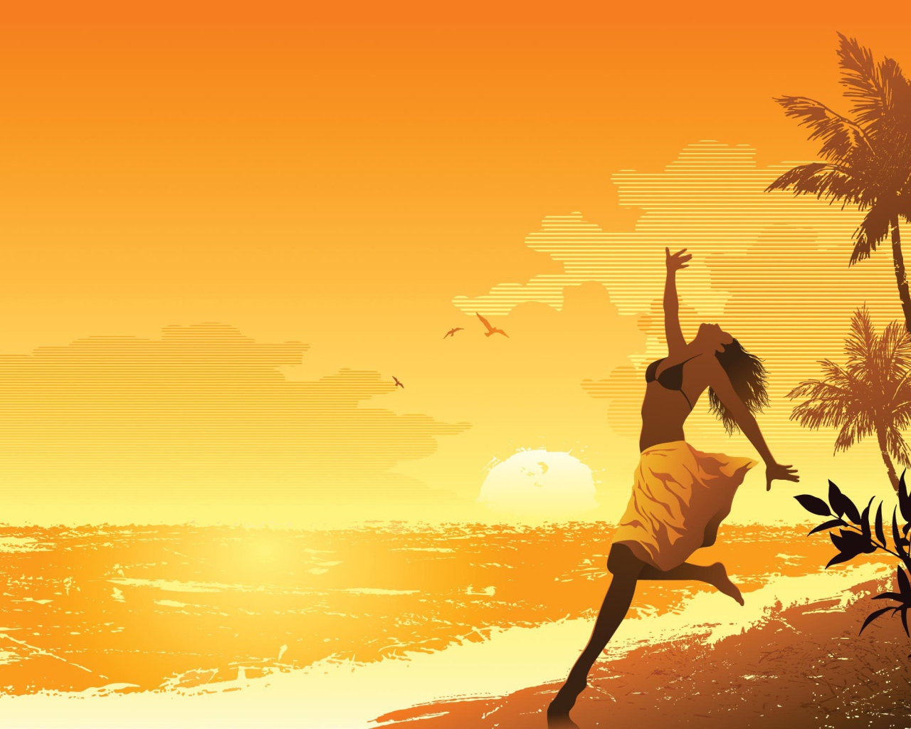 Зажигательный танец на пляже