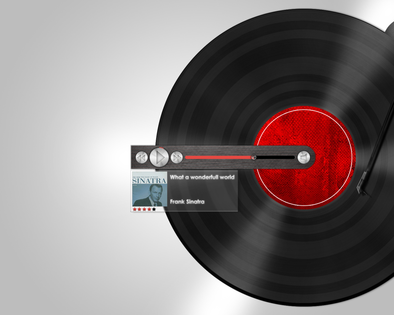 Проигрыватель в стиле пластинки