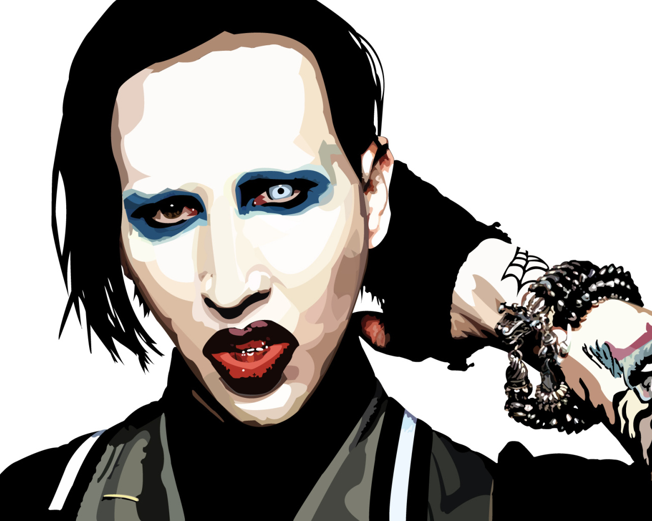 Поп-арт с певцом Marilyn Manson