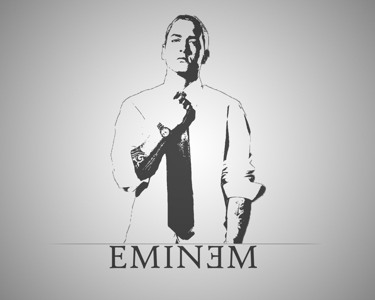 Portrait of the famous Eminem
