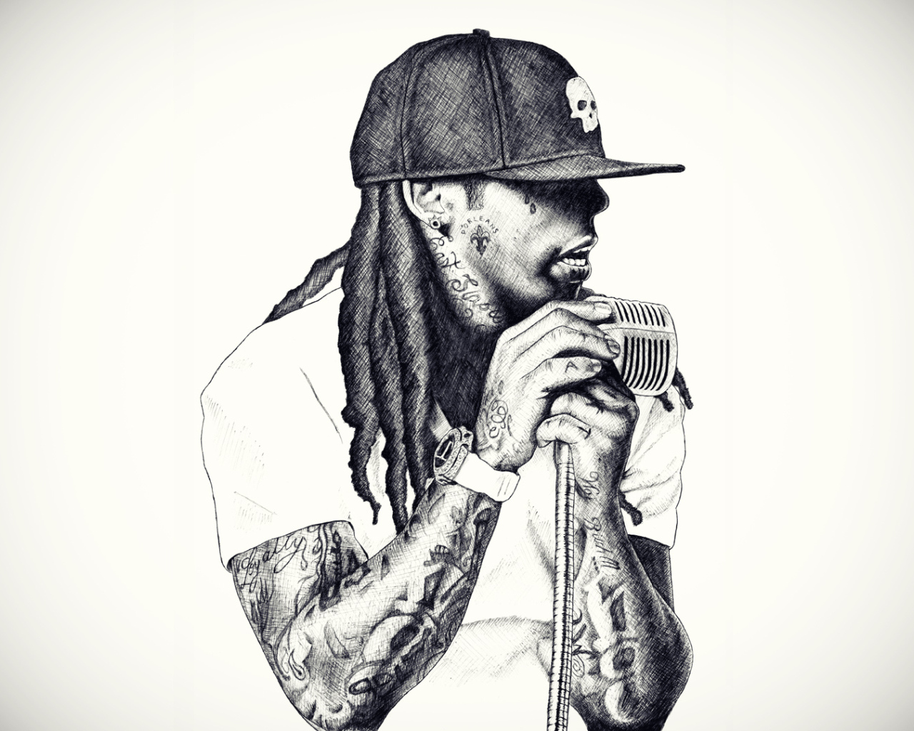 Репер с микрофоном