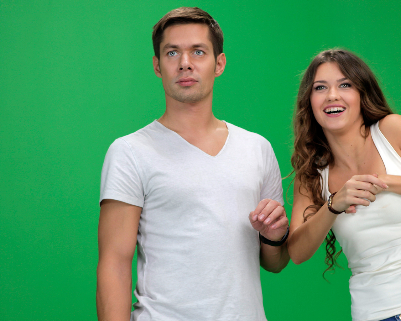 Стас Пьеха с девушкой на съемках клипа