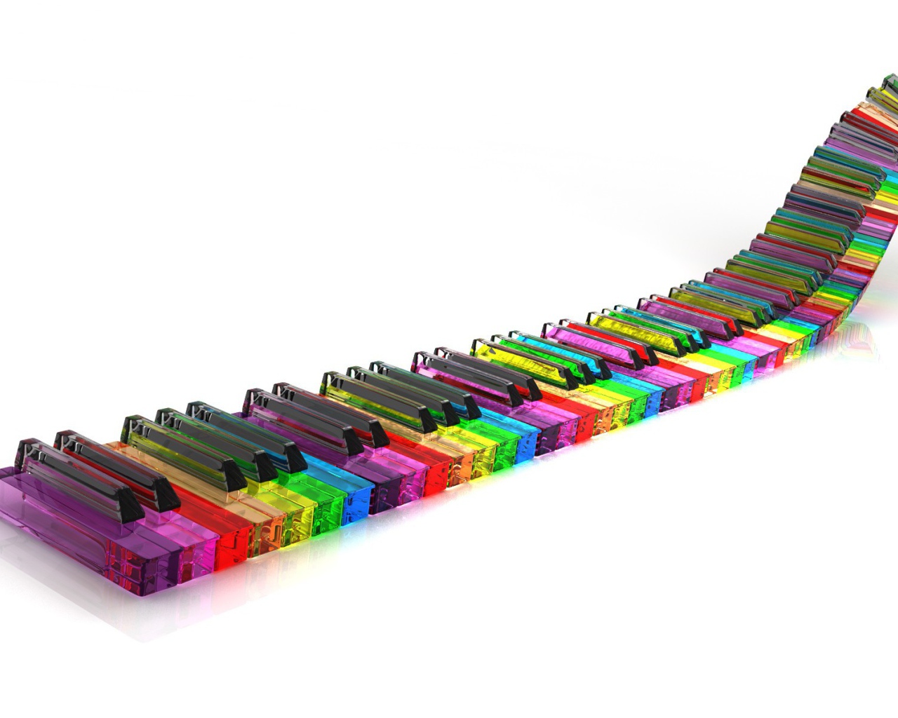 Разноцветные клавиши