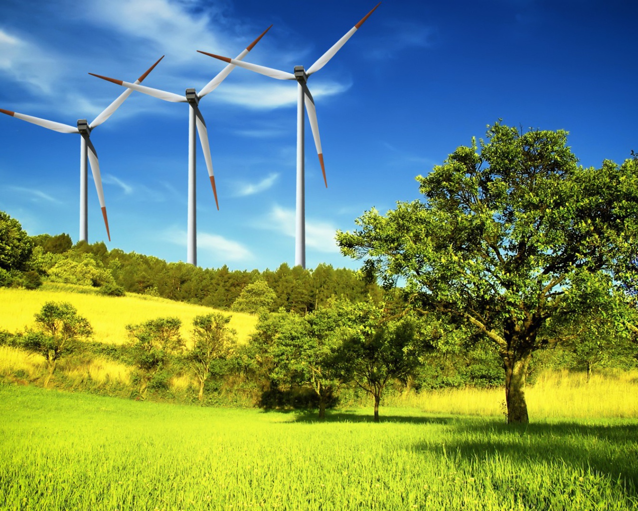 Ветряки на природе