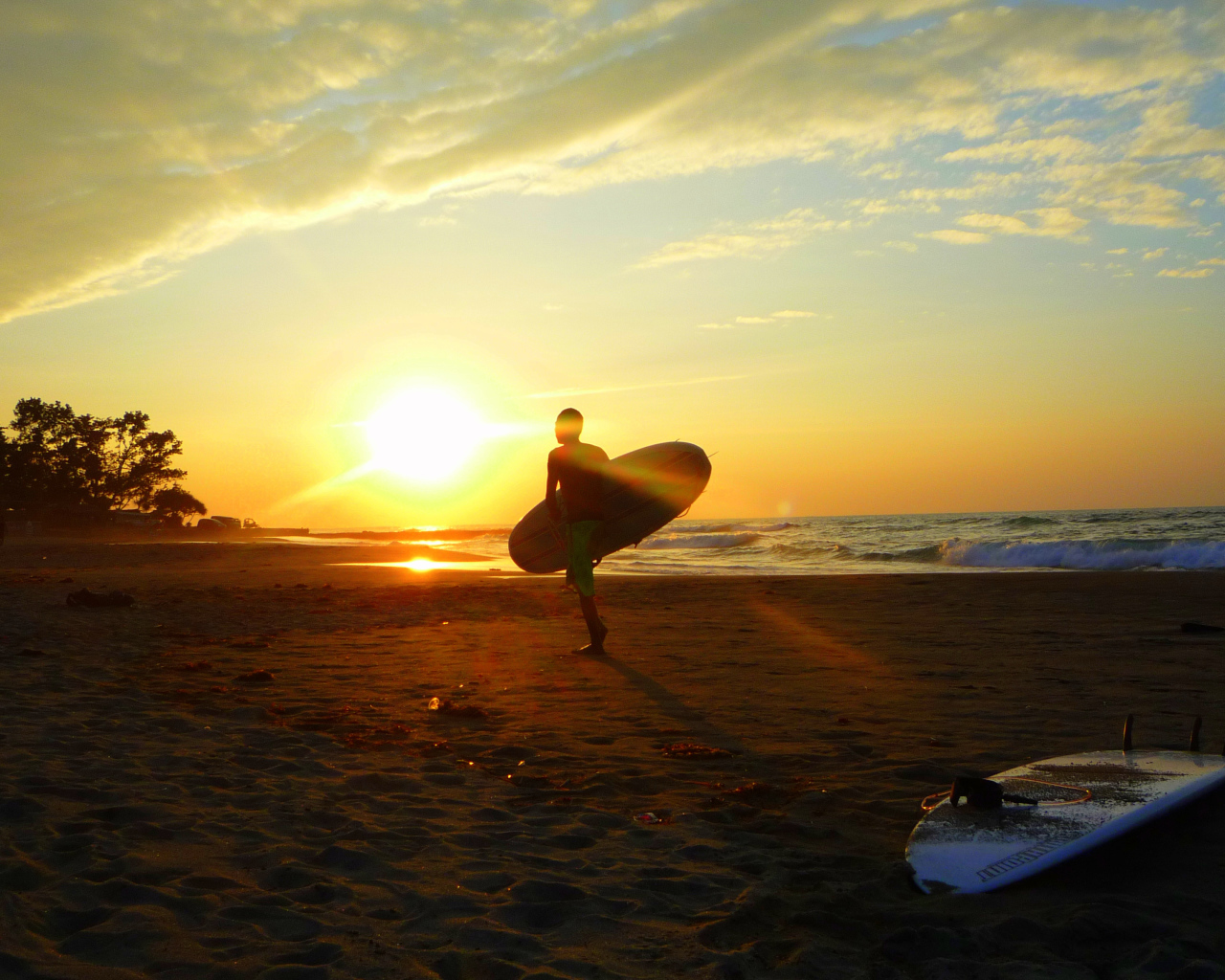 Утро на пляже