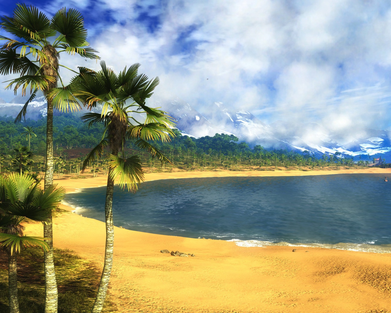 Пляж у лагуны