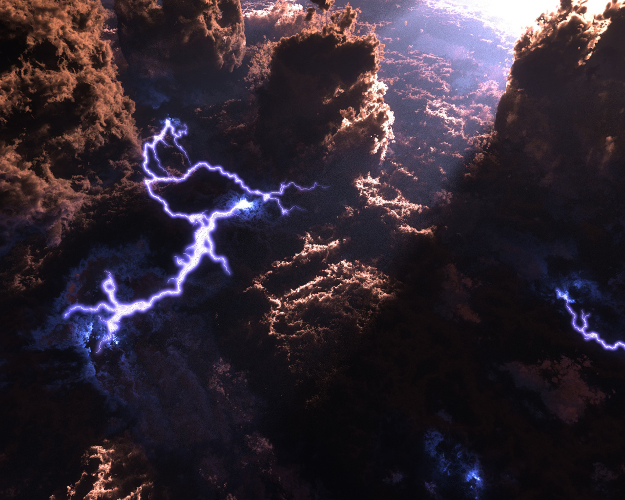 Вид на грозу сверху