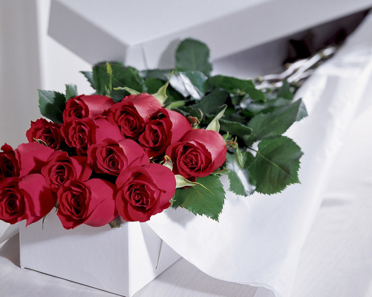 Подарок и букет роз